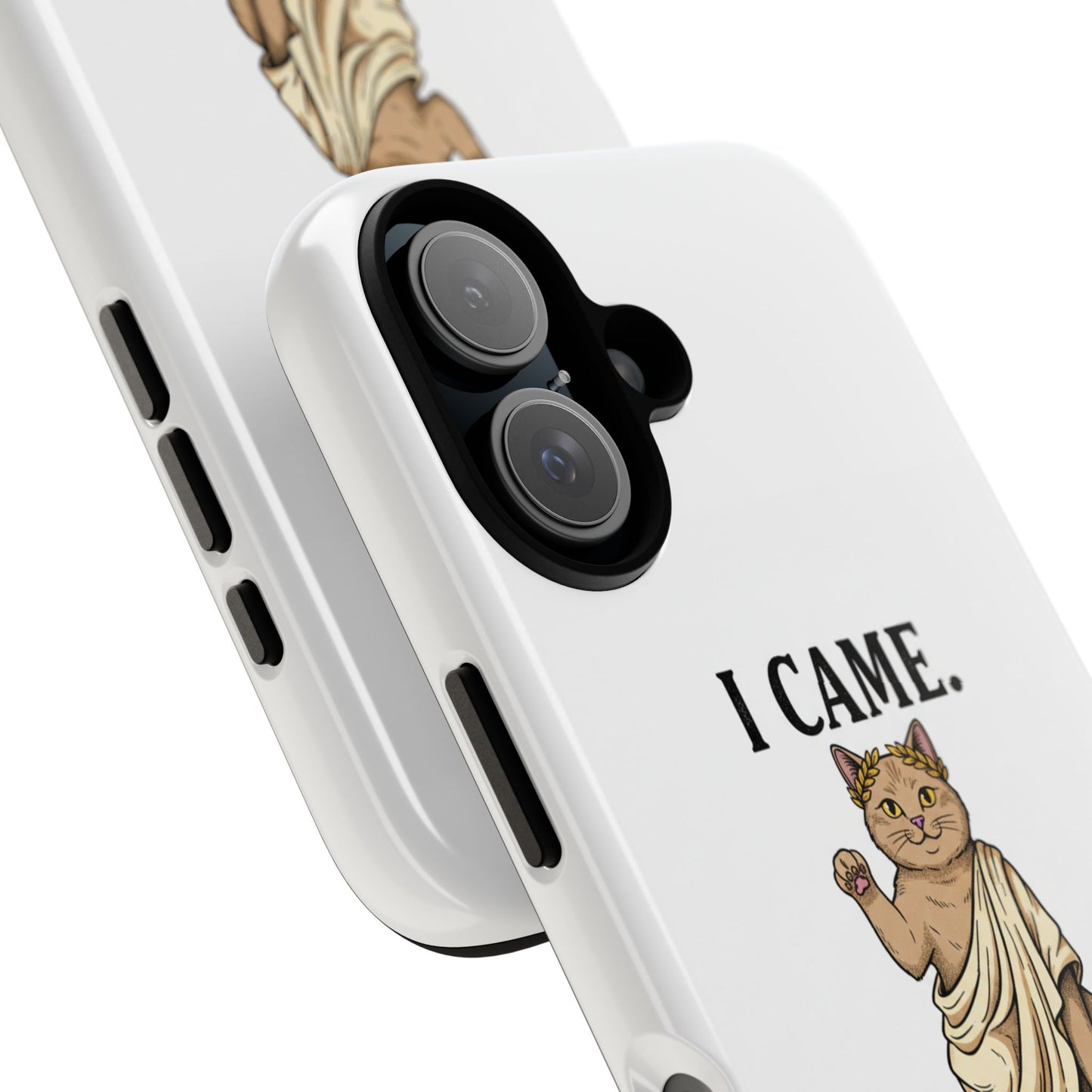 Phone Case — "I Came. I Saw. I Knocked It Over." Funny Cat Statue Protective Case