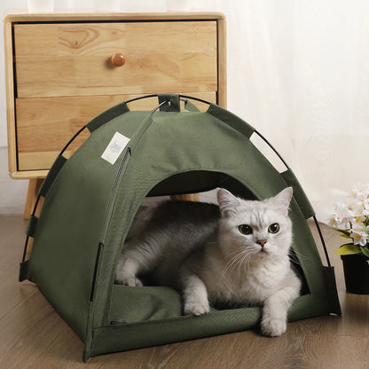 Cozy Winter Cat Tent Bed - Warm and Breathable Accessories for Your Feline Friend