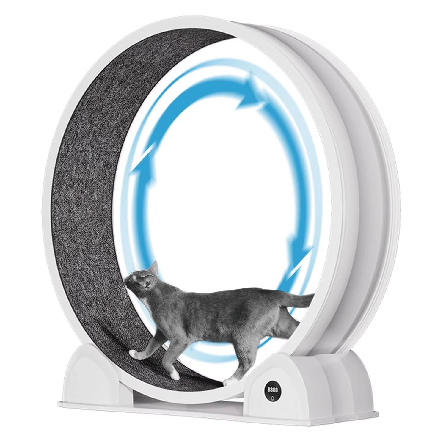 Revolutionize Your Cat's Playtime with Our Quiet Cat Exercise Wheel - Perfect Indoor Treadmill with Pedometer for Happy, Healthy Cats!