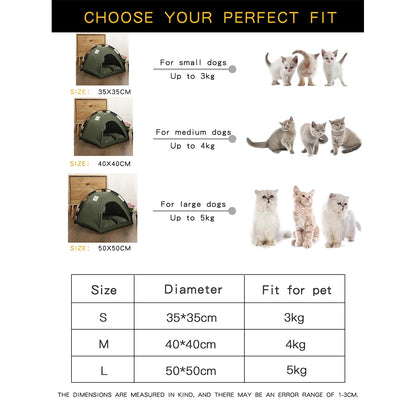 Cozy Winter Cat Tent Bed - Warm and Breathable Accessories for Your Feline Friend