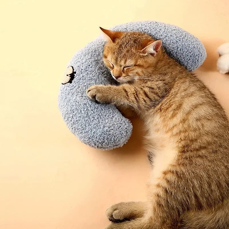 Cozy U-Shaped Pet Pillow for Deep Sleep - Perfect Neck Support for Dogs and Cats
