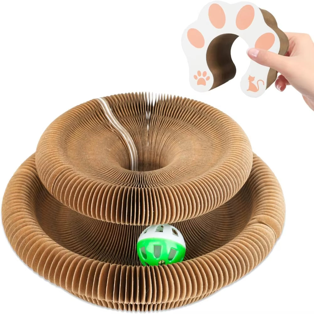 Transform Your Cat's Playtime with the Durable Kitty Kurlz Cat Toy - Scratch-Resistant, Wear-Resistant Fun!