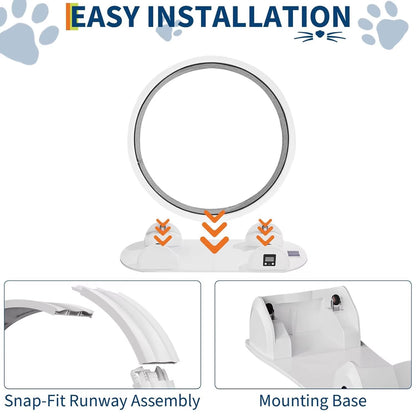 Revolutionize Your Cat's Playtime with Our Quiet Cat Exercise Wheel - Perfect Indoor Treadmill with Pedometer for Happy, Healthy Cats!