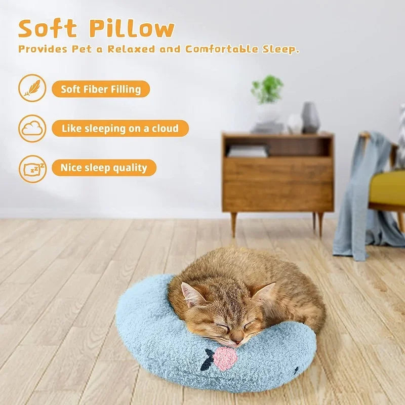 Cozy U-Shaped Pet Pillow for Deep Sleep - Perfect Neck Support for Dogs and Cats