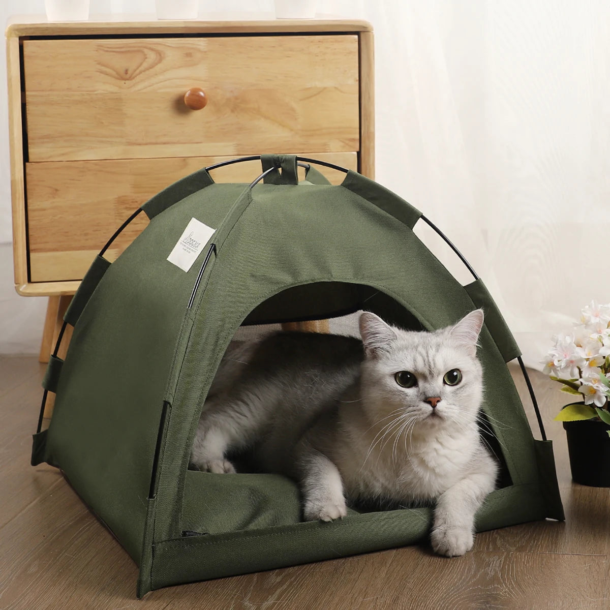 Cozy Winter Cat Tent Bed - Warm and Breathable Accessories for Your Feline Friend
