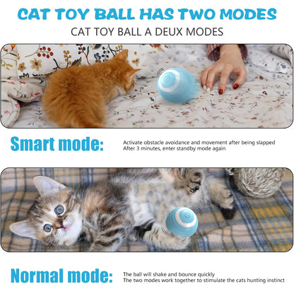 Engaging Interactive Cat Toy Ball - Electric Automatic Rolling Smart Toy for Cats - Fun and Active Cat Game Accessories