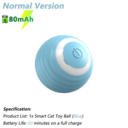 Engaging Interactive Cat Toy Ball - Electric Automatic Rolling Smart Toy for Cats - Fun and Active Cat Game Accessories