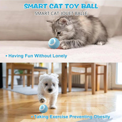 Engaging Interactive Cat Toy Ball - Electric Automatic Rolling Smart Toy for Cats - Fun and Active Cat Game Accessories