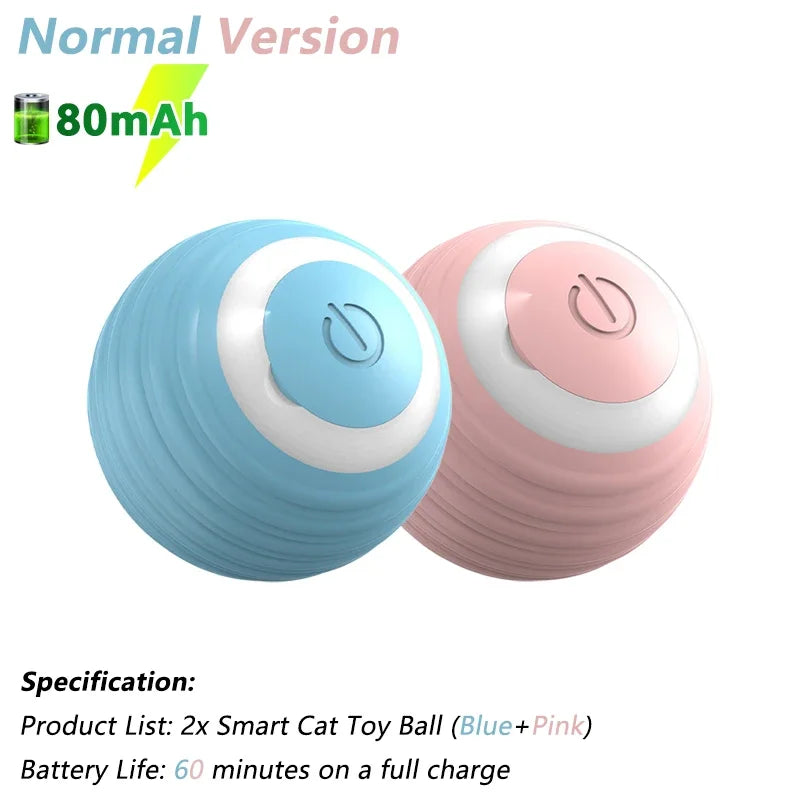 Engaging Interactive Cat Toy Ball - Electric Automatic Rolling Smart Toy for Cats - Fun and Active Cat Game Accessories