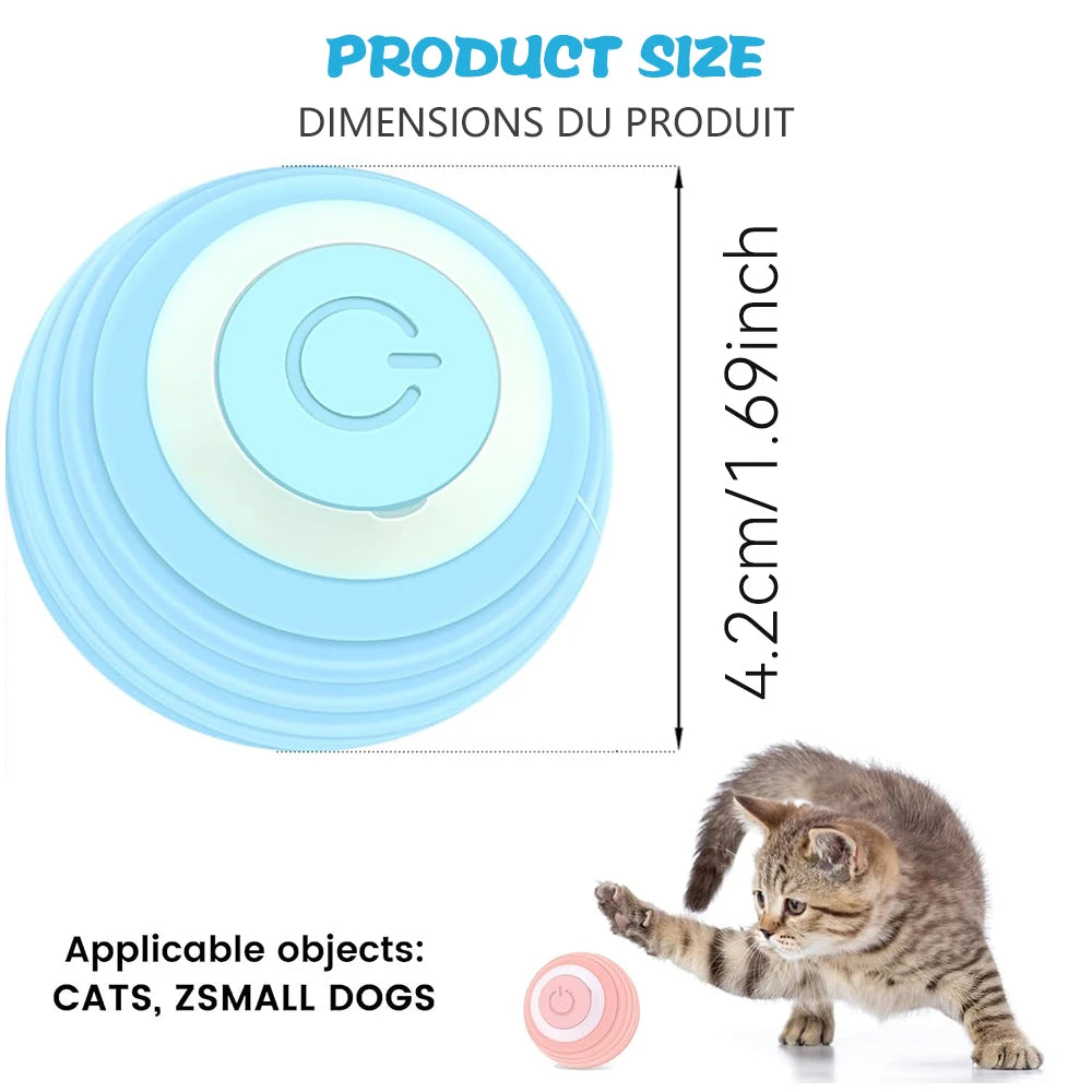 Engaging Interactive Cat Toy Ball - Electric Automatic Rolling Smart Toy for Cats - Fun and Active Cat Game Accessories