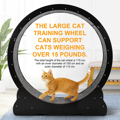 Revolutionary 43-Inch Cat Exercise Wheel - Perfect Treadmill for Indoor Cats to Stay Fit and Active