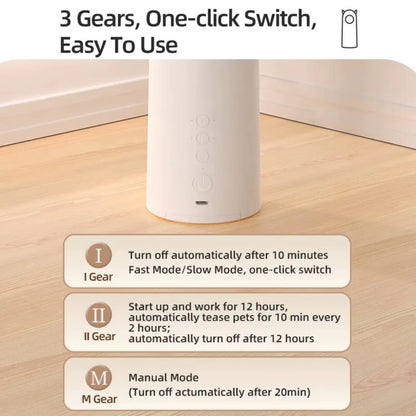 Engaging Automatic Smart Laser Cat Toy - Interactive LED Teaser for Endless Indoor Fun!