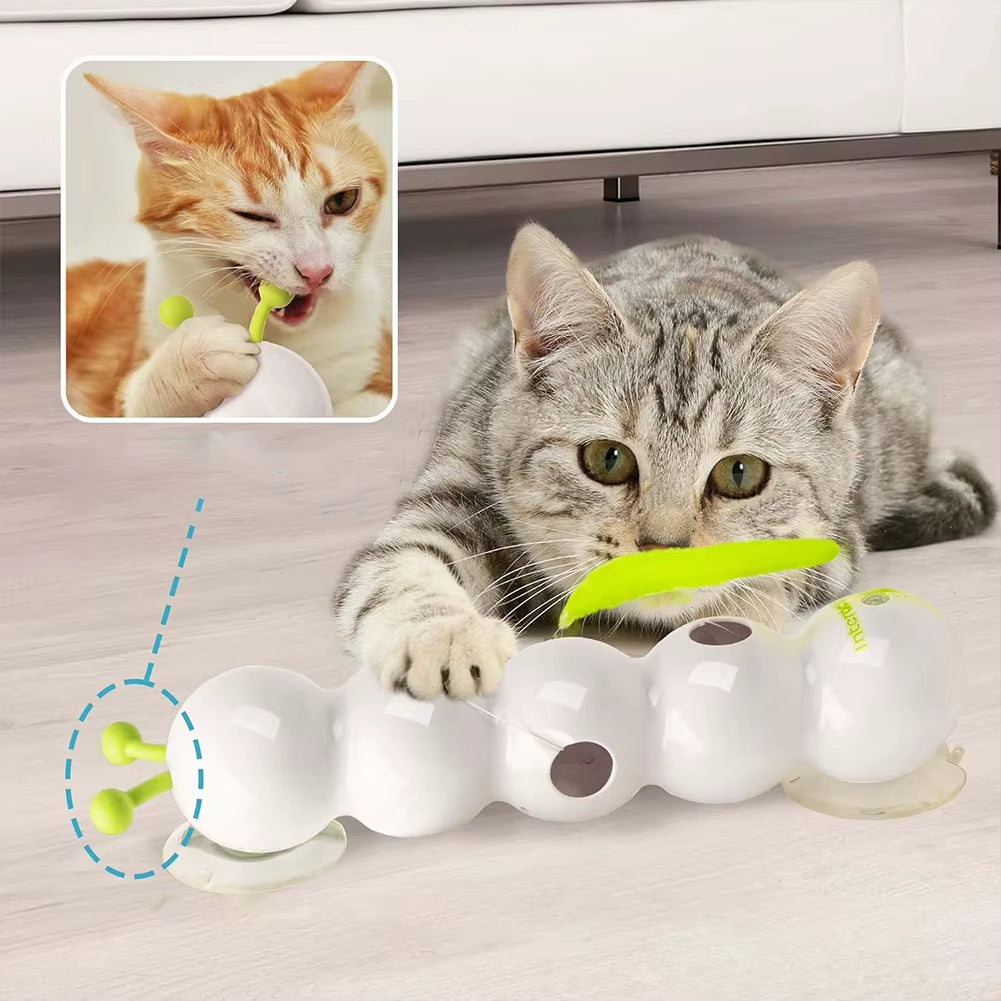 Exciting Caterpillar Teasing Cat Toy - Motion Activated, Rechargeable, and Interactive Fun for Indoor Cats!