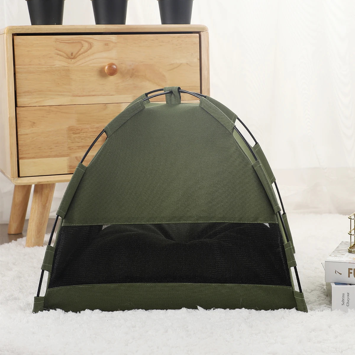 Cozy Winter Cat Tent Bed - Warm and Breathable Accessories for Your Feline Friend
