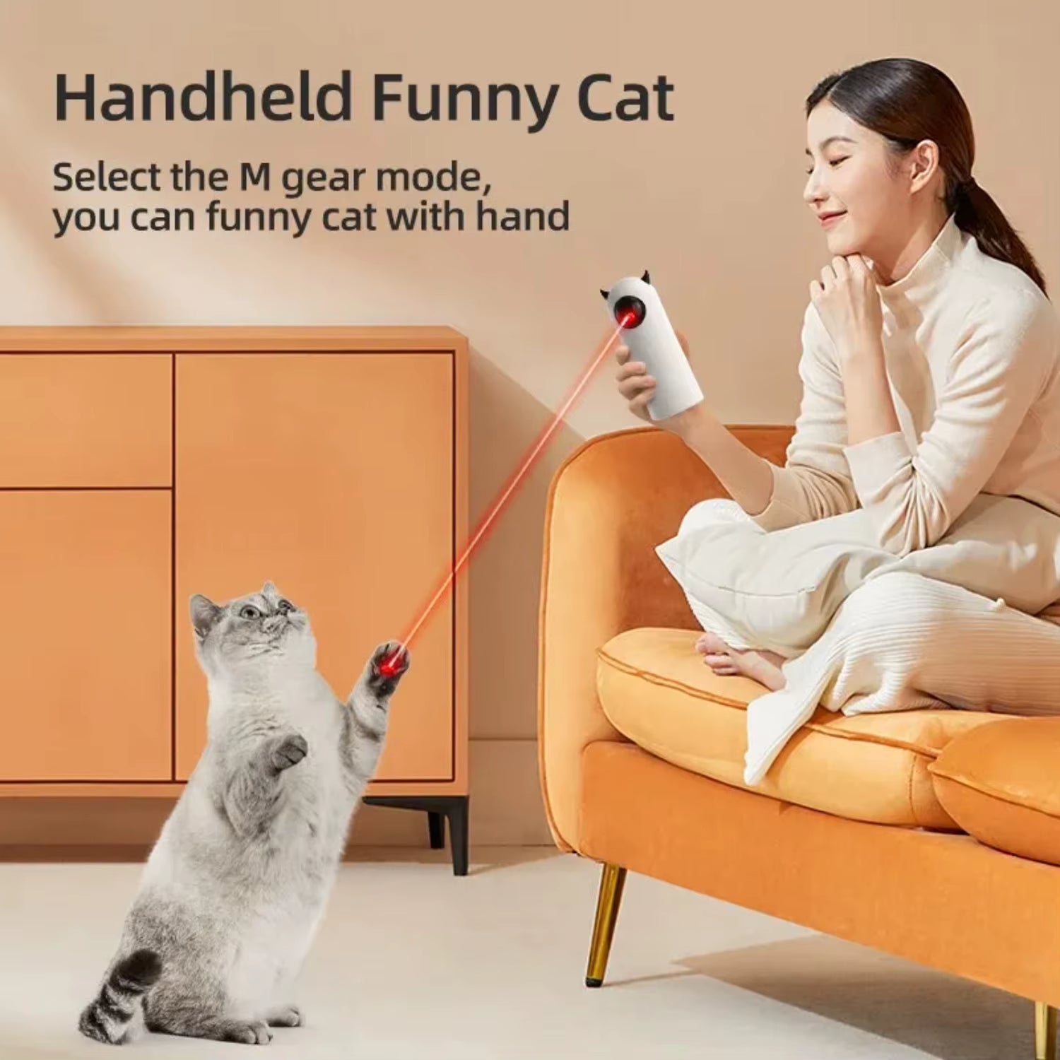 Engaging Automatic Smart Laser Cat Toy - Interactive LED Teaser for Endless Indoor Fun!