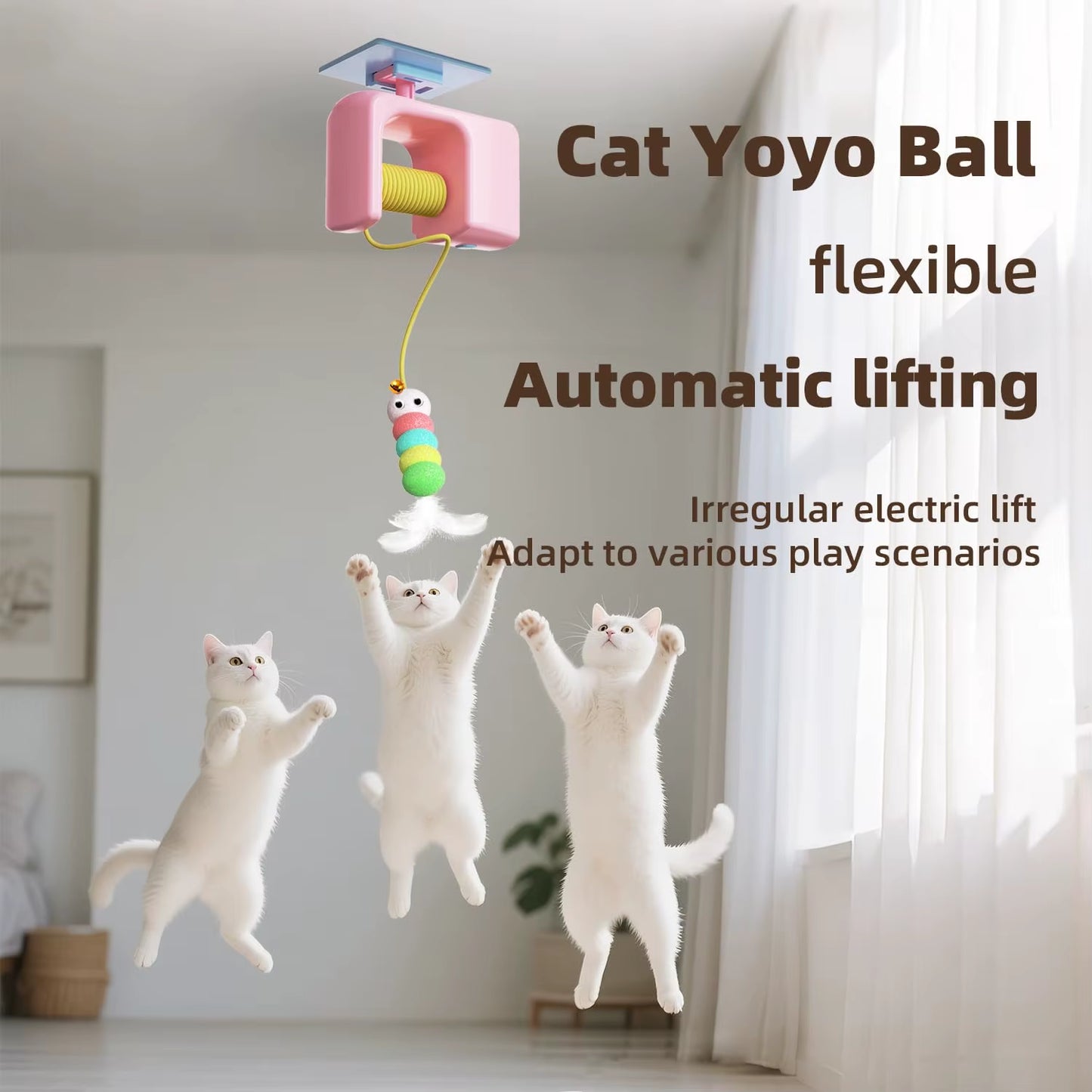 Engaging Interactive Rechargeable Cat Toy - Automatic Electric Flying Bird for Stress Relief and Playtime Fun